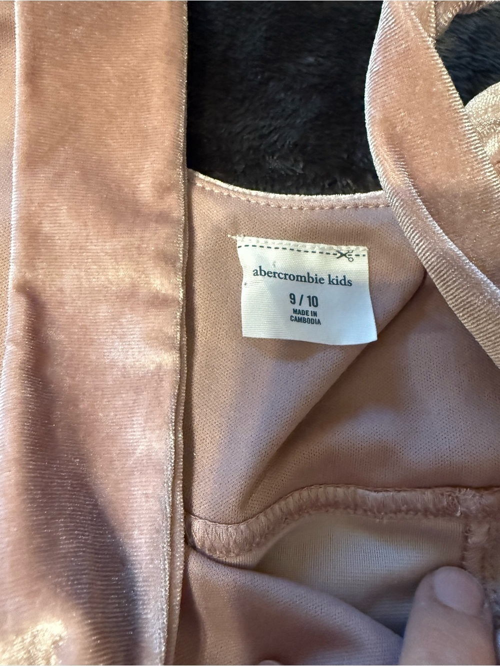 abercrombie kids Velvet Slip Dress in Dusty Pink - Picture 3 of 5